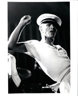 thumbnail link to original Andrew Kent photograph Bowie on stage Isolar II Tour.