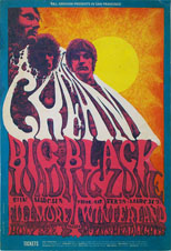 thumbnail link to original 1968 Bill Graham concert poster Cream at Fillmore and Winterland