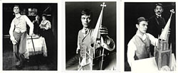 thumbnail link to three original David Bowie publicity photos The Elephant Man.