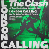 original green version 24 x 24 inches CBS UK promo poster, The Clash London Calling