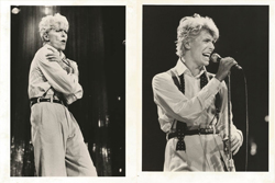 thumbnail link to two original Serious Moonlight tour press photos Bowie performing