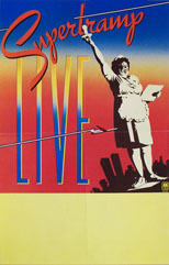 Original 1979 Supertramp Live concert promo poster