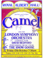 thumbnail link to original 1975 Camel Snow Goose Royal Albert Hall concert poster
