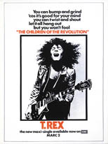 thumbnail link to original 1972 EMI promo poster T.Rex Children of the Revolution