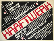 thumbnail link to original Kraftwerk Computer World London tour dates poster 1981 poster