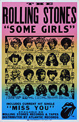 thumbnail link to original Rolling Stones Some Girls boxing style card poster original unauthorised artwork version 