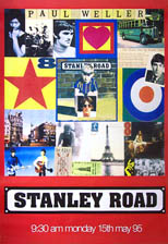 original 1995 large 40 by 60 inch pre-release promo poster for Paul Weller, Stanley Road